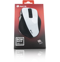 NGS OPTICAL WIRELESS MOUSE, ERGONOMIC, BIG SIZE (BOWWHITE)