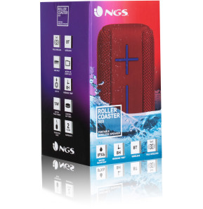 Enceinte Waterproof NGS Roller Coaster Rouge 10W (ROLLERCOASTERRED)