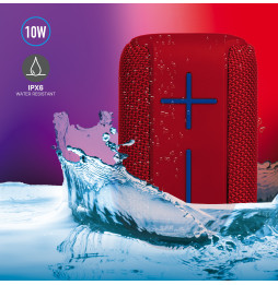 Enceinte Waterproof NGS Roller Coaster Rouge 10W (ROLLERCOASTERRED)