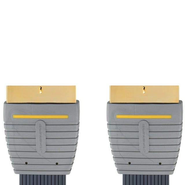 Bandridge Câble vidéo audio péritel plat SCART (1x SCART Male, 1x SCART Male) - 2 mètre (BVL7302) — image 1