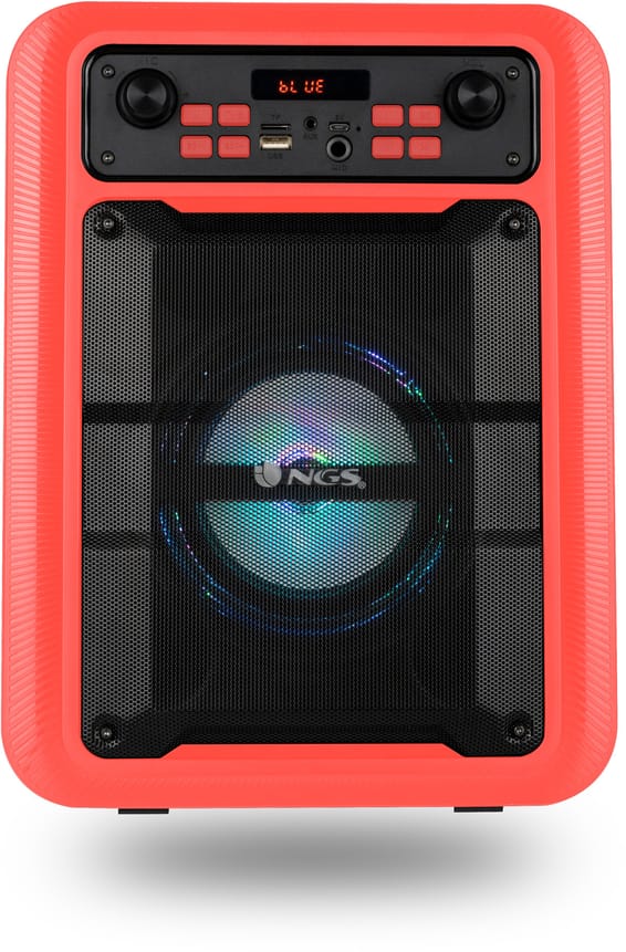 Haut-parleurs 5" sans fil NGS Roller Lingo rouge 20W avec microphone (ROLLERLINGORED)