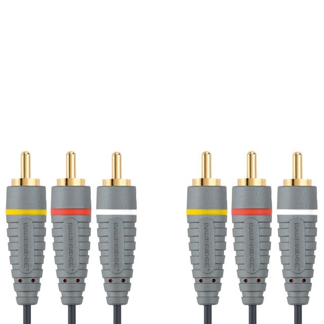 Bandridge Câble Vidéo Stéréo (3x RCA Male, 3x RCA Male) - 2 mètre (BVL5302) — image 1