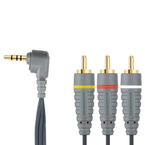 Bandridge Câble Vidéo Stéréo (1x 3.5mm AV Male, 3x RCA Male) - 2 mètre (BVL4202)