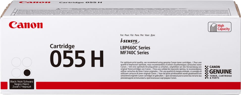 Canon 055 H Noir - Toner Canon haut rendement d'origine (0485C002AA)