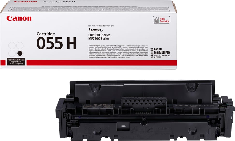 Canon 055 H Noir - Toner Canon haut rendement d'origine (0485C002AA)