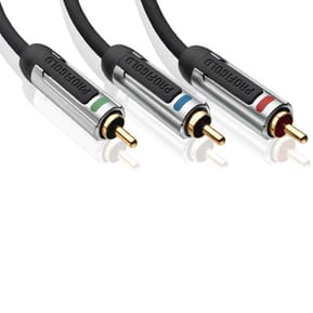Bandridge Profigold Câble de connexion vidéo HD (3x RCA Male, 3x RCA Male) - 2 mètre (PROV3302)