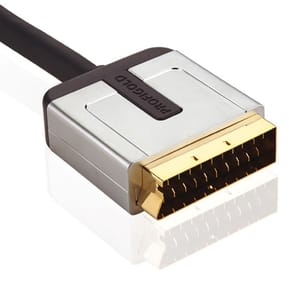 Bandridge Profigold Câble de connexion péritel SCART (1x SCART Male, 1x SCART Male) - 2 mètre (PROV7102)