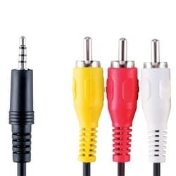 Bandridge Câble Vidéo Stéréo (1x 3.5mm Male, 3x RCA Male) - 2 mètre (VVL4202)