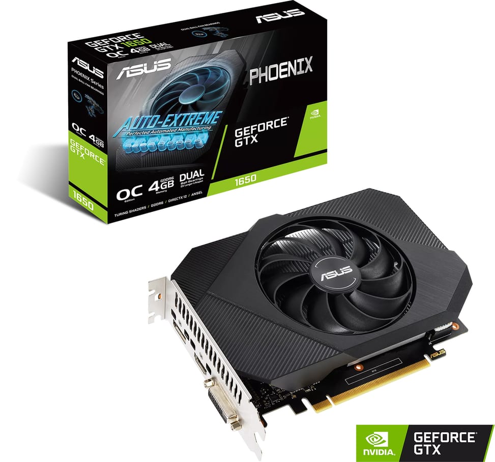 Carte graphique Asus Phoenix GeForce® GTX 1650 OC Edition PH-GTX1650-O4GD6-P (90YV0EZ1-M0NA00)