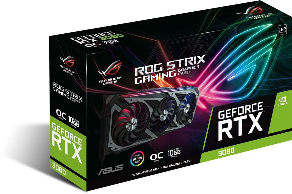 Carte graphique Asus ROG-STRIX-RTX3080-O10G-V2-GAMING (90YV0FA7-M0NM00)
