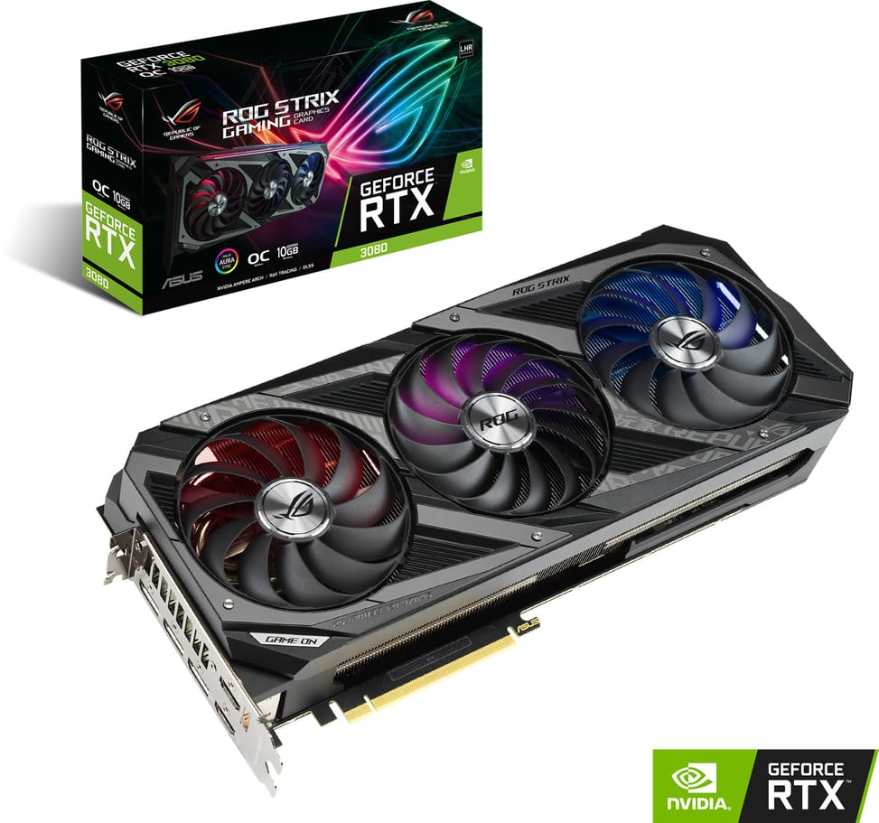 Carte graphique Asus ROG-STRIX-RTX3080-O10G-V2-GAMING (90YV0FA7-M0NM00)