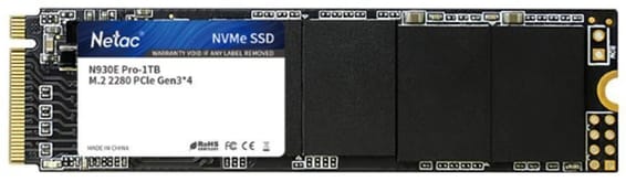 Disque dur interne SSD Netac N930E Pro M.2 2280 PCIe Gen 3x4 NVMe 1 To (NT01N930E-001T-E4X)
