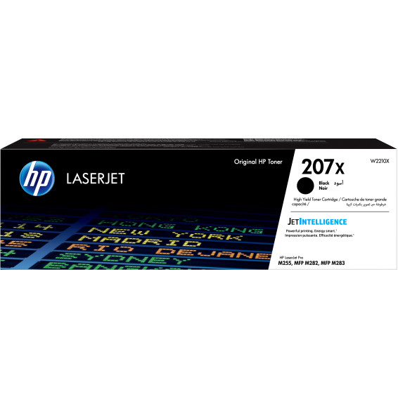 تونر HP LaserJet 207X أسود أصلي عالي السعة (W2210X)