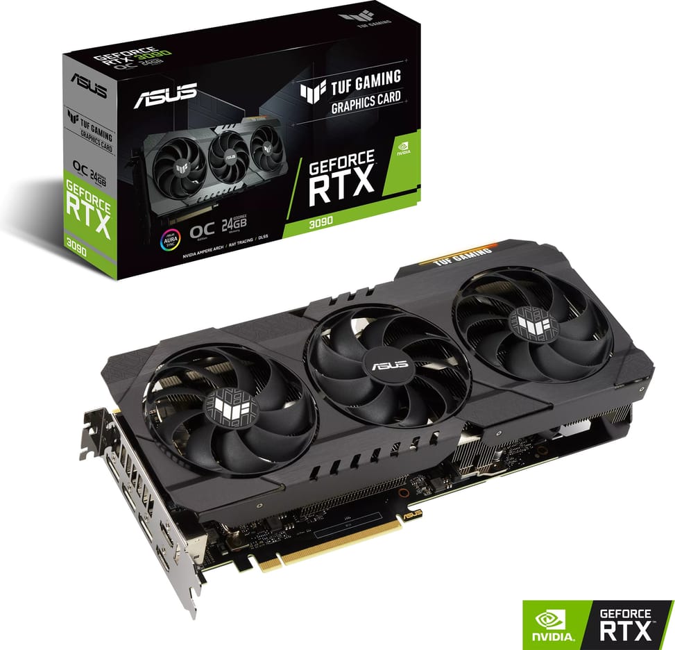 Carte graphique Asus TUF Gaming GeForce RTX 3090 O24G (90YV0FD1-M0NM00)