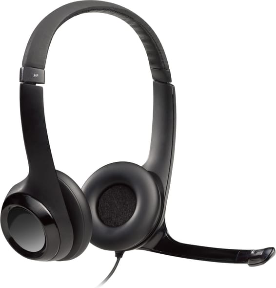 Casque Logitech H390 noir avec microphone anti-parasite - USB (981-000406)