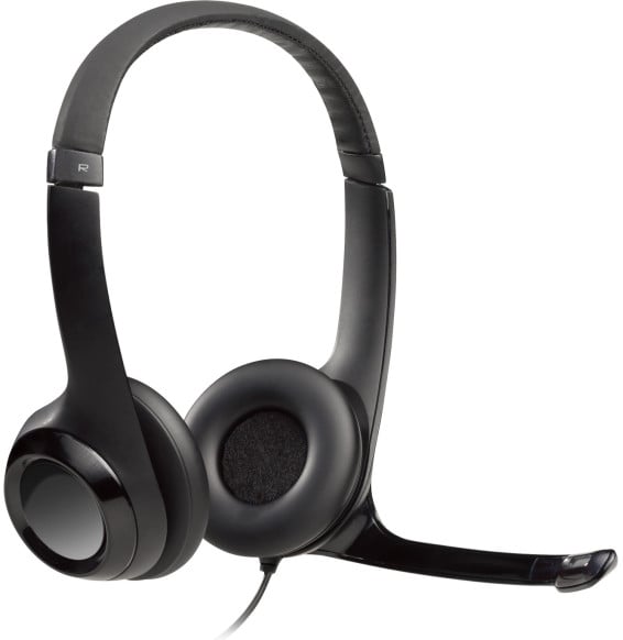 سماعة رأس Logitech H390 سوداء بميكروفون مانع للضوضاء - USB (981-000406)