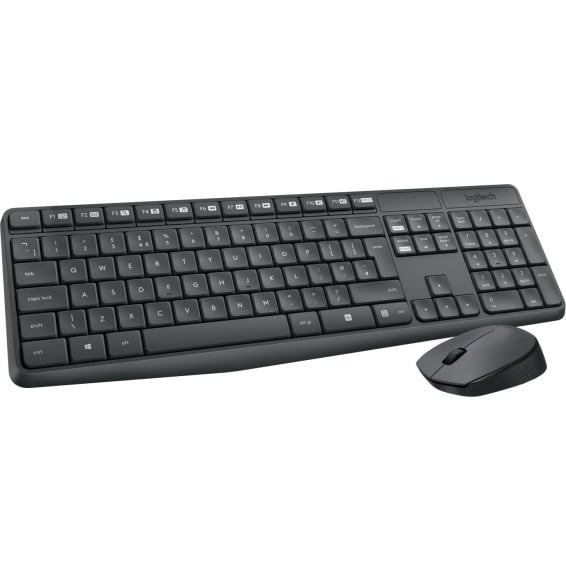 طقم لوحة مفاتيح وفأرة لاسلكي Logitech MK235 (AZERTY فرنسي)