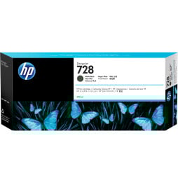 HP 728 Noir Mat - Cartouche d'encre HP d'origine (F9J68A)