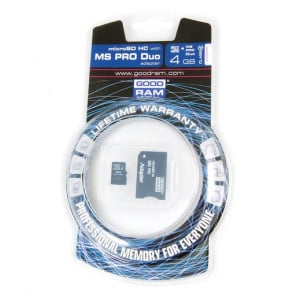 Carte microSD HD 4 GB Class 4 + MemoryStick PRO DUO ADAPTER