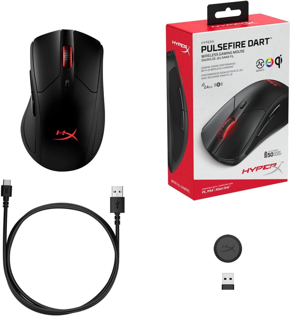 Souris de jeu sans fil HyperX Pulsefire Dart HX-MC006B (4P5Q4AA)