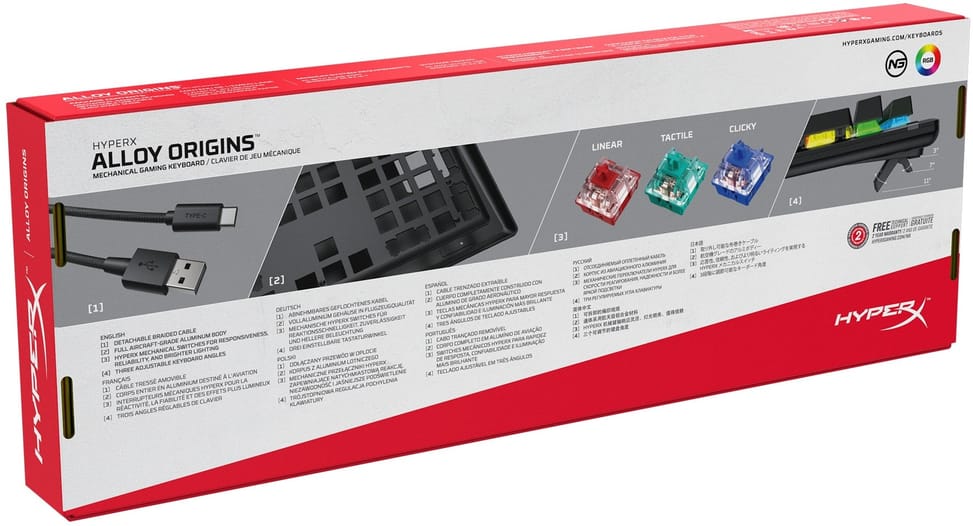 Clavier de jeu mécanique HyperX Alloy Origins HX-KB6RDX-FR (4P4F6AQ)