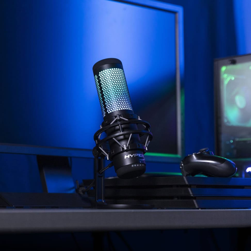 HyperX QuadCast S HMIQ1S-XX-RG/G All-in-One Standalone Microphone for Streamers, Content Creators and Gamers (4P5P7AA) — image 9