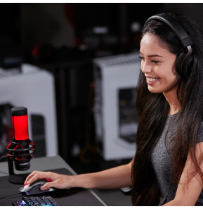 Micro autonome complet HyperX QuadCast HX-MICQC-BK pour les streamers, créateurs de contenu et joueurs (4P5P6AA)
