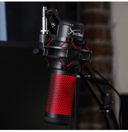Micro autonome complet HyperX QuadCast HX-MICQC-BK pour les streamers, créateurs de contenu et joueurs (4P5P6AA)
