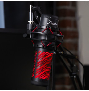 Micro autonome complet HyperX QuadCast HX-MICQC-BK pour les streamers, créateurs de contenu et joueurs (4P5P6AA)