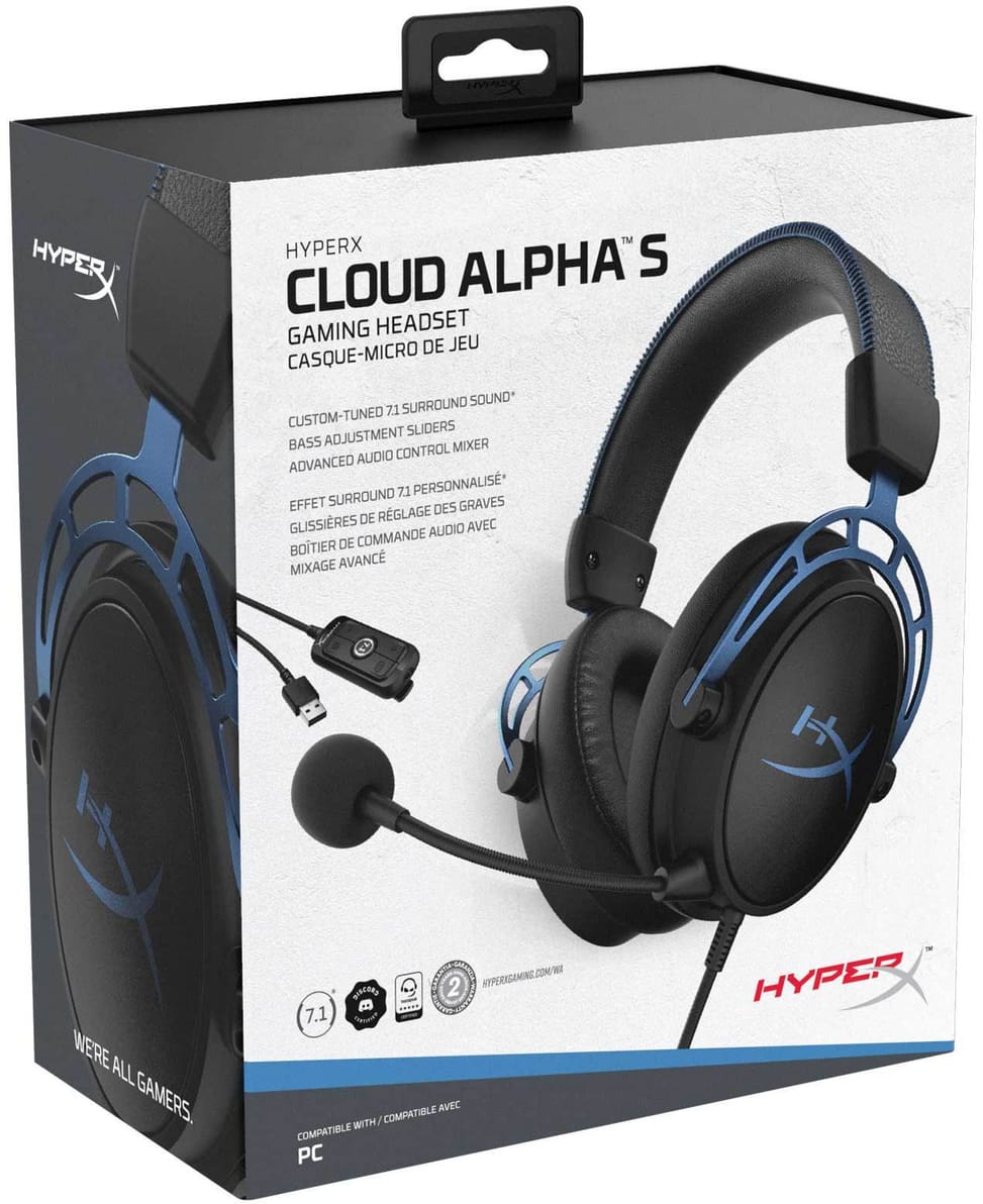 HyperX Cloud Alpha S HX-HSCAS-BL/WW Headset - 3.5 mm Jack / USB (4P5L3AA) — image 8
