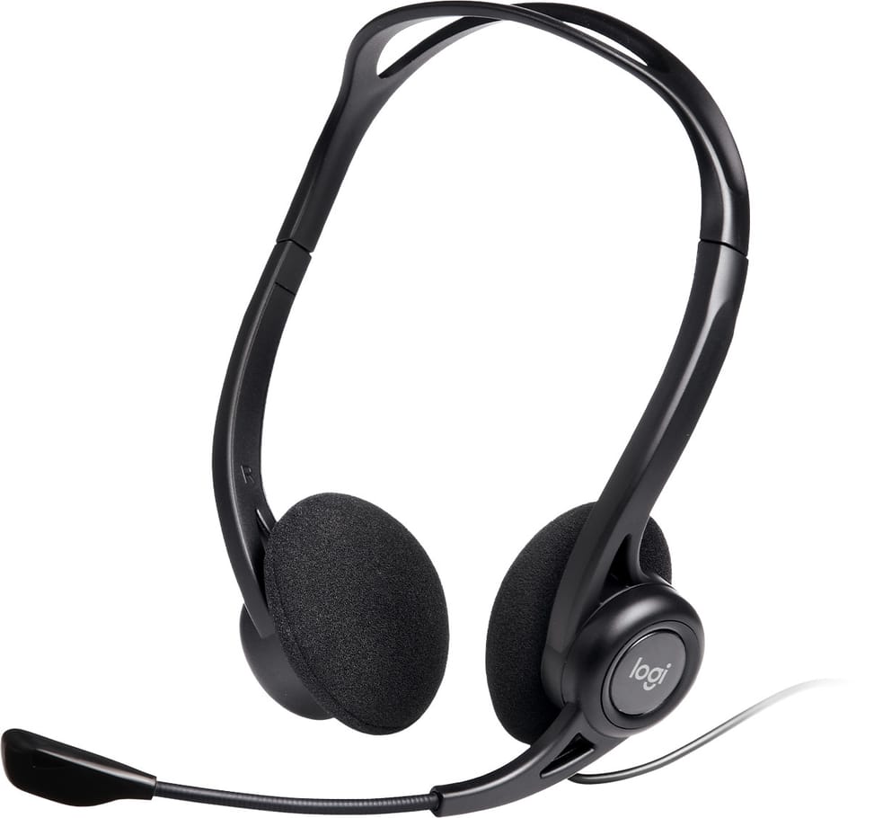 سماعة رأس Logitech 960 للحاسوب بميكروفون مانع للضوضاء - USB (981-000100) — صورة 1