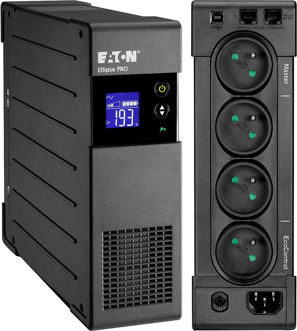 جهاز UPS تفاعلي خطي Eaton Ellipse PRO ELP650FR - 400 W / 650 VA - 4 مقابس FR — صورة 1
