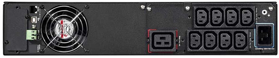 جهاز UPS تفاعلي خطي Eaton 5SC 5SC3000IRT - 2700 W / 3000 VA - 8 مقابس C13 / مقبس C19 واحد - رف 2U — صورة 3