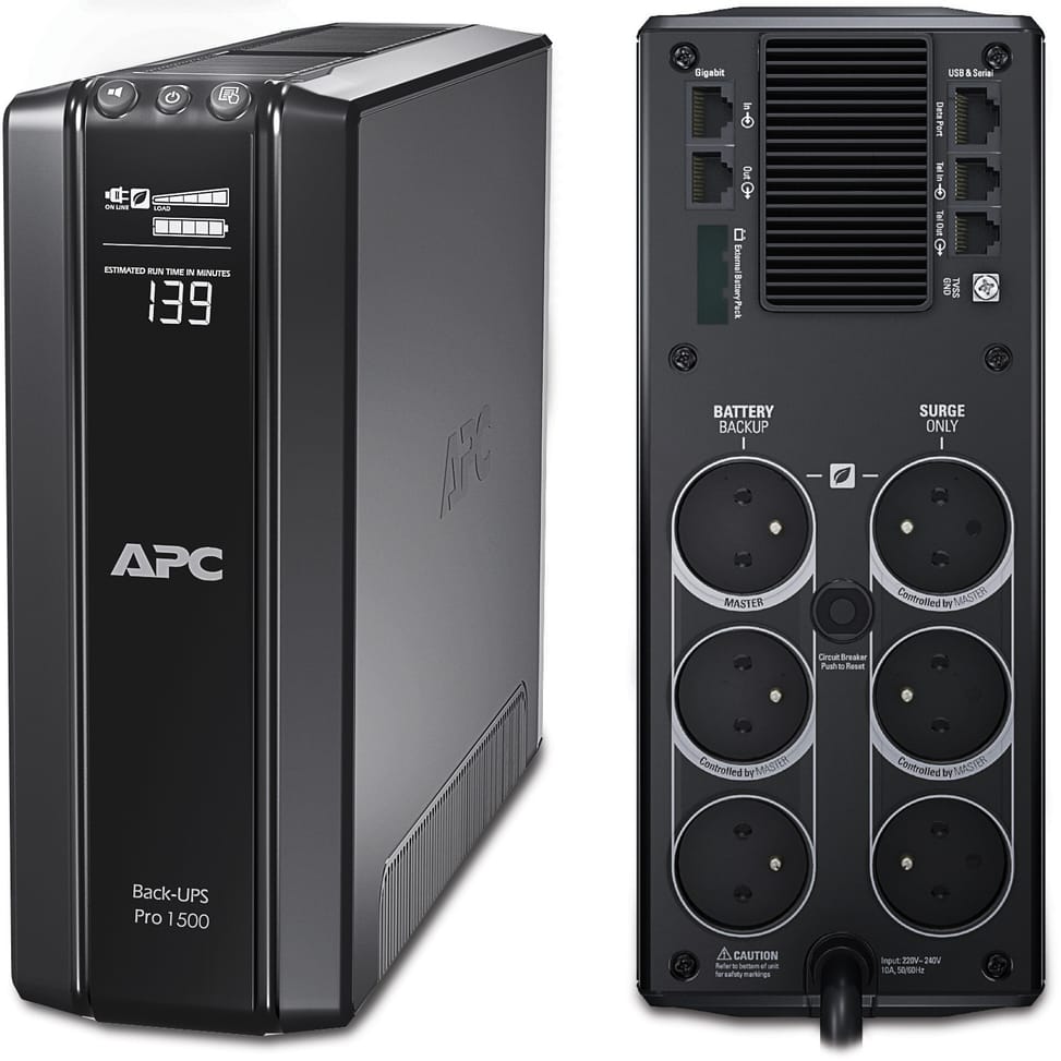 جهاز UPS تفاعلي خطي APC BACK-UPS Pro BR1500G-FR - 865 W / 1500 VA - 6 مقابس FR — صورة 1