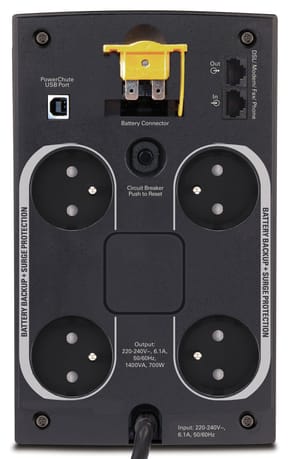 Onduleur Line-Interactive APC BACK-UPS BX1400U-FR - 700 W / 1400 VA - 4 prises FR — image 3