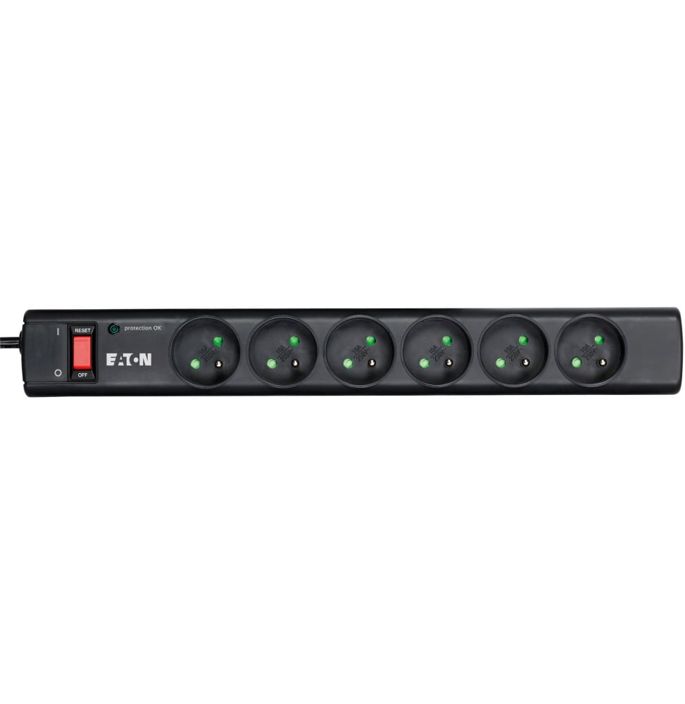 Multiprise verticale, 12 prises multiprises avec 4 ports USB, multiprise  verticale avec parasurtenseur pour le bureau à domicile, rallonge 3m (2500W  / 10A