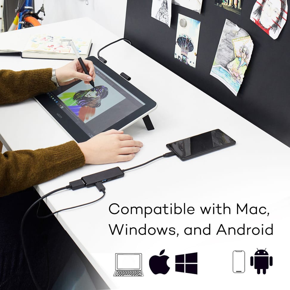 Écran interactif à stylet Wacom One 13 DTC133  (DTC133W0B)
