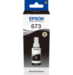 Epson 673 BK (T6731) Noir - Bouteille d'encre Epson d'origine (C13T67314A)