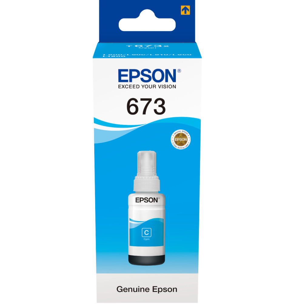 Epson T6732 Cyan - Bouteille d'encre Epson d'origine (C13T67324A)