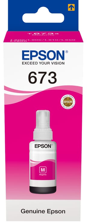 Epson 673 M (T6733) Magenta - Bouteille d'encre Epson d'origine (C13T67334A)