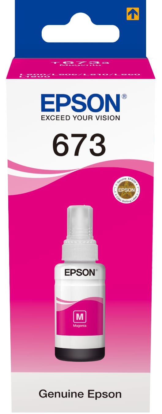 Epson 673 M (T6733) Magenta - Bouteille d'encre Epson d'origine (C13T67334A)