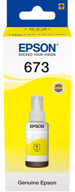 Epson 673 Y (T6734) Jaune - Bouteille d'encre Epson d'origine (C13T67344A)