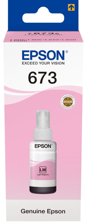 Epson 673 LM (T6736) Magenta Clair - Bouteille d'encre Epson d'origine (C13T67364A)