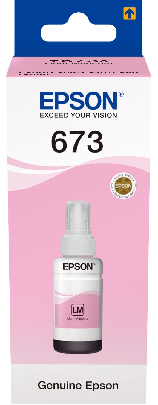 Epson 673 LM (T6736) Magenta Clair - Bouteille d'encre Epson d'origine (C13T67364A)