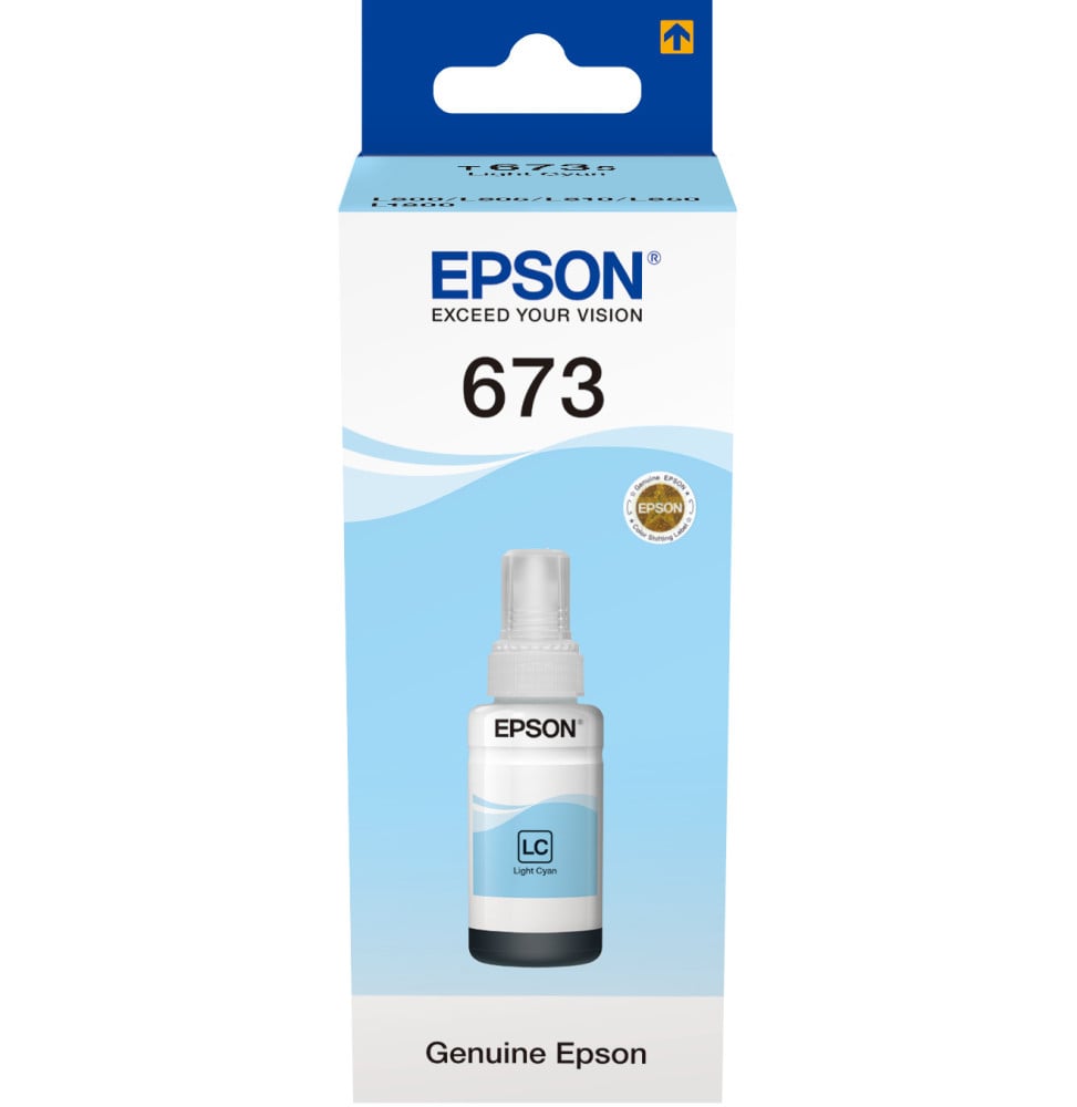 Epson T6735 Cyan Clair - Bouteille d'encre Epson d'origine (C13T67354A)