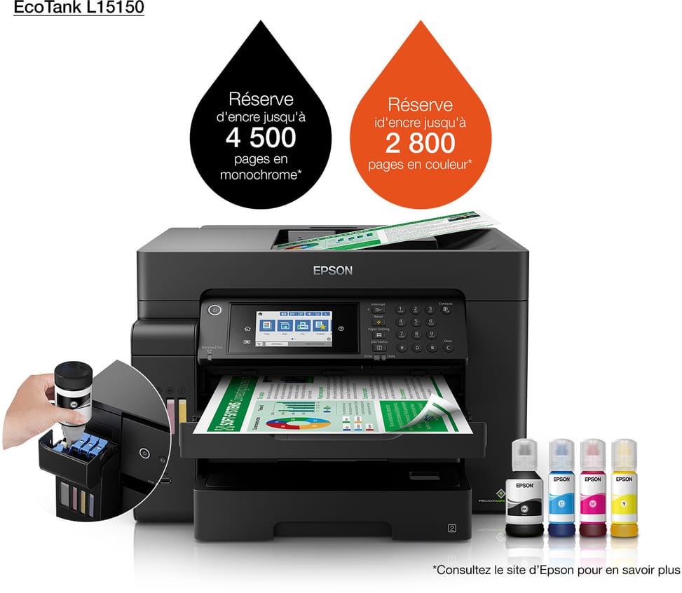 طابعة A3+ متعددة الوظائف بخزانات حبر قابلة لإعادة التعبئة Epson EcoTank L15150 (C11CH72403) — صورة 1