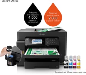 Epson EcoTank L15150 Imprimante A3+ multifonction à réservoirs rechargeables (C11CH72403)