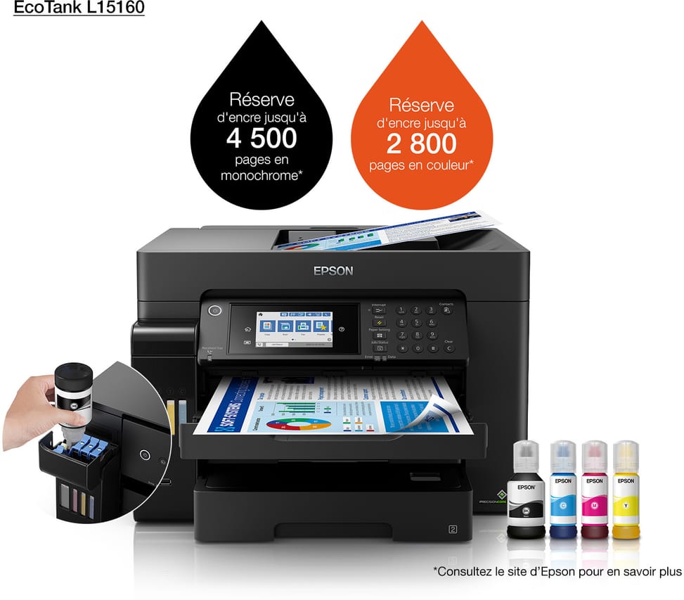 طابعة A3+ متعددة الوظائف بخزانات حبر قابلة للتعبئة Epson EcoTank L15160 (C11CH71403) — صورة 1