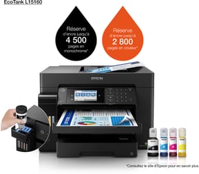 طابعة A3+ متعددة الوظائف بخزانات حبر قابلة للتعبئة Epson EcoTank L15160 (C11CH71403)