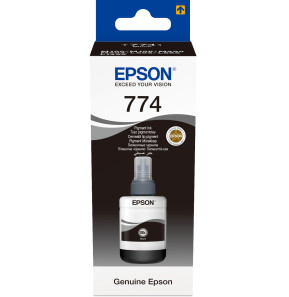 Epson 774 BK (T7741) Noir - Bouteille d'encre Epson d'origine (C13T77414A)